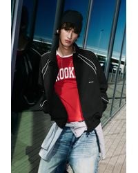 Pull&Bear - Veste Stwd À Fermeture Éclair Et Passepoils - Lyst