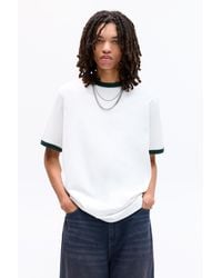 Pull&Bear - Shirt Mit Kontrasten Und Rippenmuster - Lyst