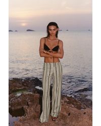Pull&Bear - Striped Sequin Trousers - Lyst