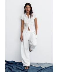 Pull&Bear - Slim Fit Short Sleeve Shirt - Lyst
