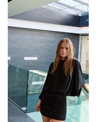 Pull&Bear - Short Dress With Draped Back - Lyst