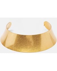 Pull&Bear - Brede Gladde Choker - Lyst