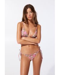 Pull&Bear - Floral And Animal Print Bikini Bottoms - Lyst