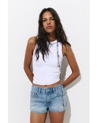 Pull&Bear - Mini Denim Short Met Lage Taille - Lyst