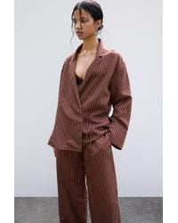 Pull&Bear - Gestreiftes Hemd Mit Schleife - Lyst