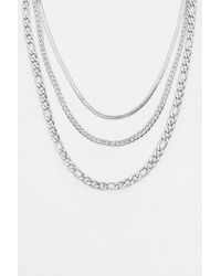 Pull&Bear - 3-Pack Of Chain Necklaces - Lyst