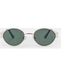 Pull&Bear - Metallic Oval Sunglasses - Lyst