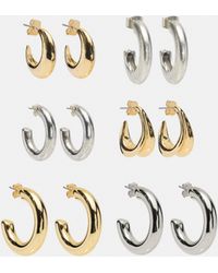 Pull&Bear - 6-Pack Of Hoop Earrings - Lyst