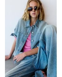 Pull&Bear - Boxy Denim Overshirt - Lyst