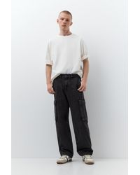 Pull&Bear - Baggy Cargo Jeans - Lyst
