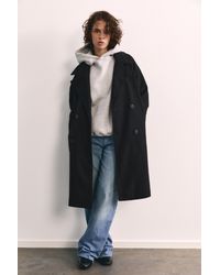 Pull&Bear - Double-Breasted Felt Coat - Lyst