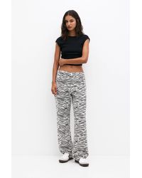 Pull&Bear - Animal Print Straight Fit Trousers - Lyst