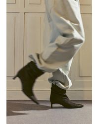 Pull&Bear - Stiefeletten Mit Gerafftem Absatz - Lyst