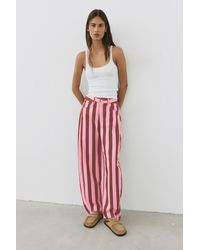 Pull&Bear - Jean Barrel À Rayures - Lyst