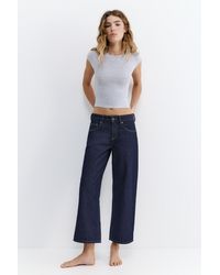 Pull&Bear - Low-Rise Culottes Jeans - Lyst