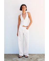 Pull&Bear - Witte Baggy Jeans Met Studs - Lyst