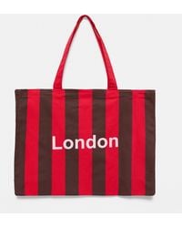Pull&Bear - Tote Bag Righe Città - Lyst