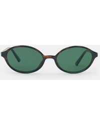Pull&Bear - Lunettes De Soleil Ovales En Pâte - Lyst