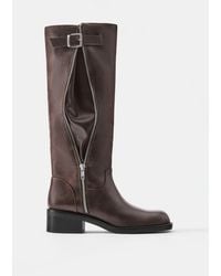 Pull&Bear - Bottes Hautes À Fermeture Éclair Décorative - Lyst