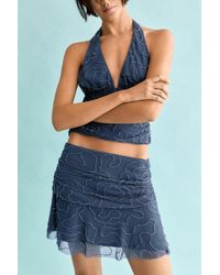 Pull&Bear - Minirock Aus Tüll Mit Perlen - Lyst