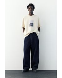 Pull&Bear - Short Sleeve Sweatshirt With Graphic - Lyst
