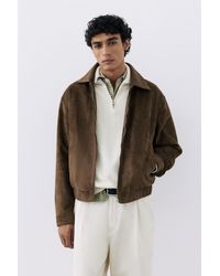 Pull&Bear - Faux Suede Jacket - Lyst