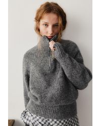 Pull&Bear - Strickpullover Mit Reißverschlusskragen - Lyst