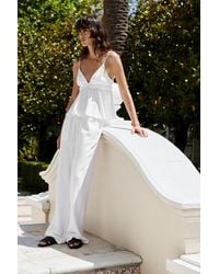 Pull&Bear - Flowy Trousers With Linen - Lyst