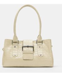 Pull&Bear - Mock Croc Shoulder Bag With Buckle - Lyst