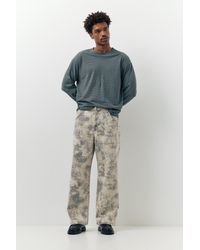 Pull&Bear - Printed Wide-Leg Trousers - Lyst