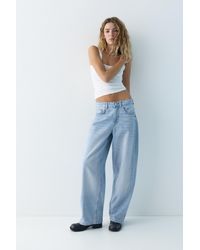 Pull&Bear - Low-Rise Barrel Jeans - Lyst