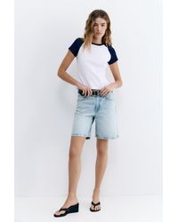 Pull&Bear - Denim Bermuda Shorts - Lyst