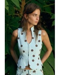 Pull&Bear - Polka Dot Cut-Out Top - Lyst