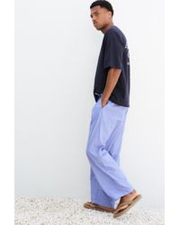Pull&Bear - Relaxed Pyjamalook Broek Met Strepen - Lyst