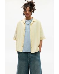 Pull&Bear - Stwd-Hemd Mit Kurzen Ärmeln Und Waffelstruktur - Lyst