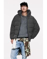 Pull&Bear - Quilted Jacket With Hood - Lyst