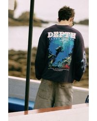 Pull&Bear - Long Sleeve Graphic Diving T-Shirt - Lyst