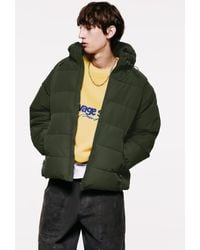 Pull&Bear - Quilted Jacket With Hood - Lyst