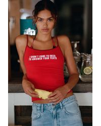 Pull&Bear - Strappy Text Top - Lyst
