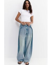 Pull&Bear - Baggy Jeans Met Plooien En Balloon Fit - Lyst