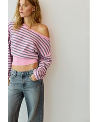 Pull&Bear - Maglia Con Collo Asimmetrico - Lyst
