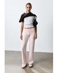 Pull&Bear - Flared Broek Met Modal - Lyst