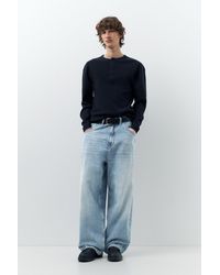 Pull&Bear - Embroidered Super Baggy Jeans - Lyst