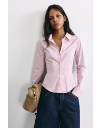Pull&Bear - Tailliertes Hemd Mit Breiten Manschetten - Lyst