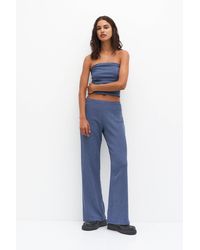 Pull&Bear - Flared Crepe Trousers - Lyst