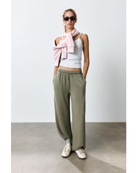 Pull&Bear - Modal Wide-Leg Trousers - Lyst