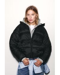 Pull&Bear - Gewatteerd Jack Met Capuchon - Lyst