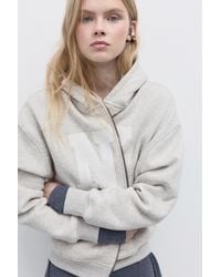 Pull&Bear - Graphic Zip-Up Hoodie - Lyst