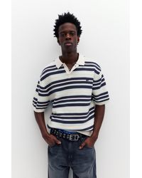 Pull&Bear - Stwd Striped Knit Polo - Lyst