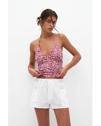 Pull&Bear - Floral Halter Neck Top - Lyst